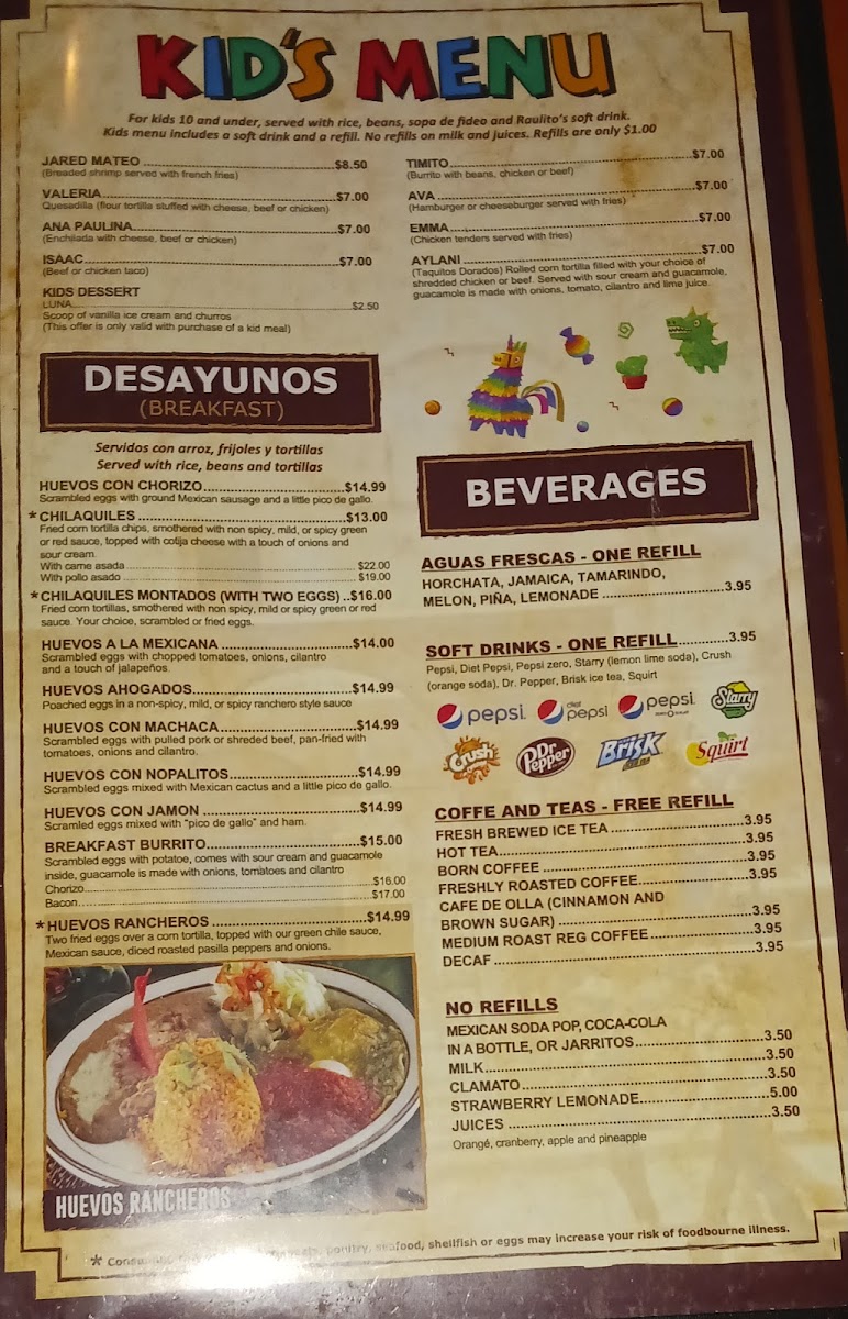 Bonito Michoacan Mexican Restaurant Menu - Image 2