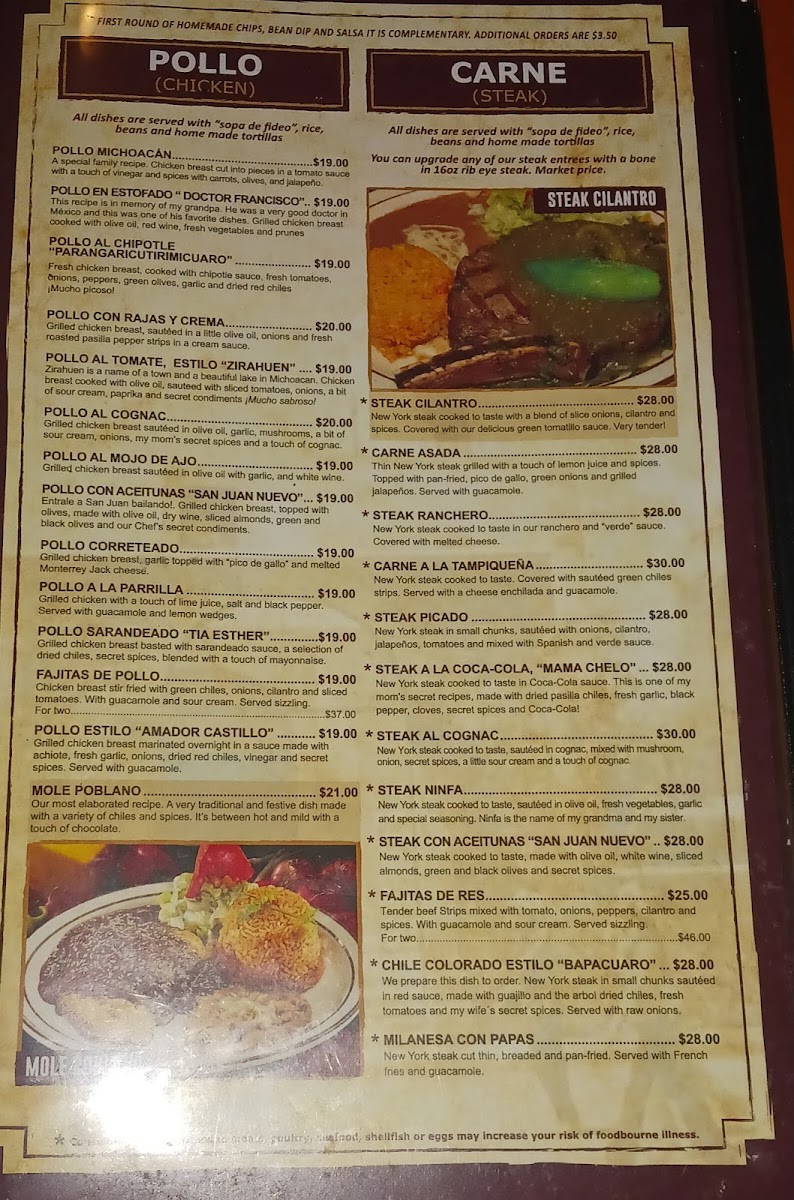 Bonito Michoacan Mexican Restaurant Menu - Image 4